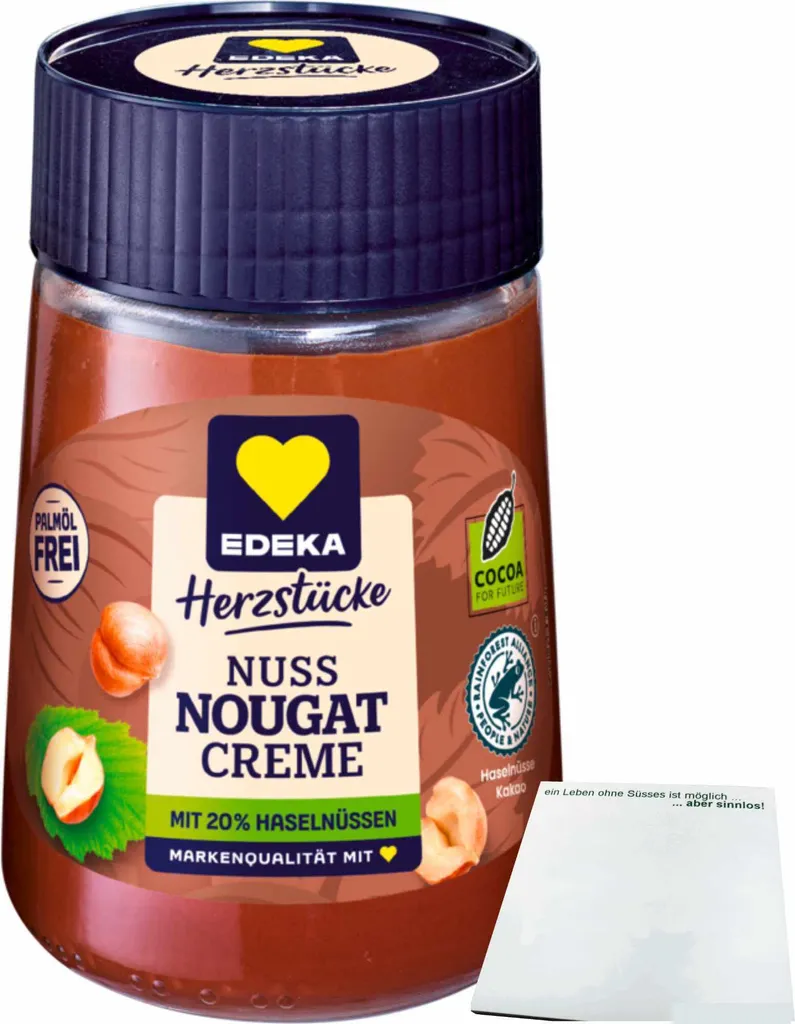 Edeka Nuss-Nougat-Creme (400g Glas) + usy Block