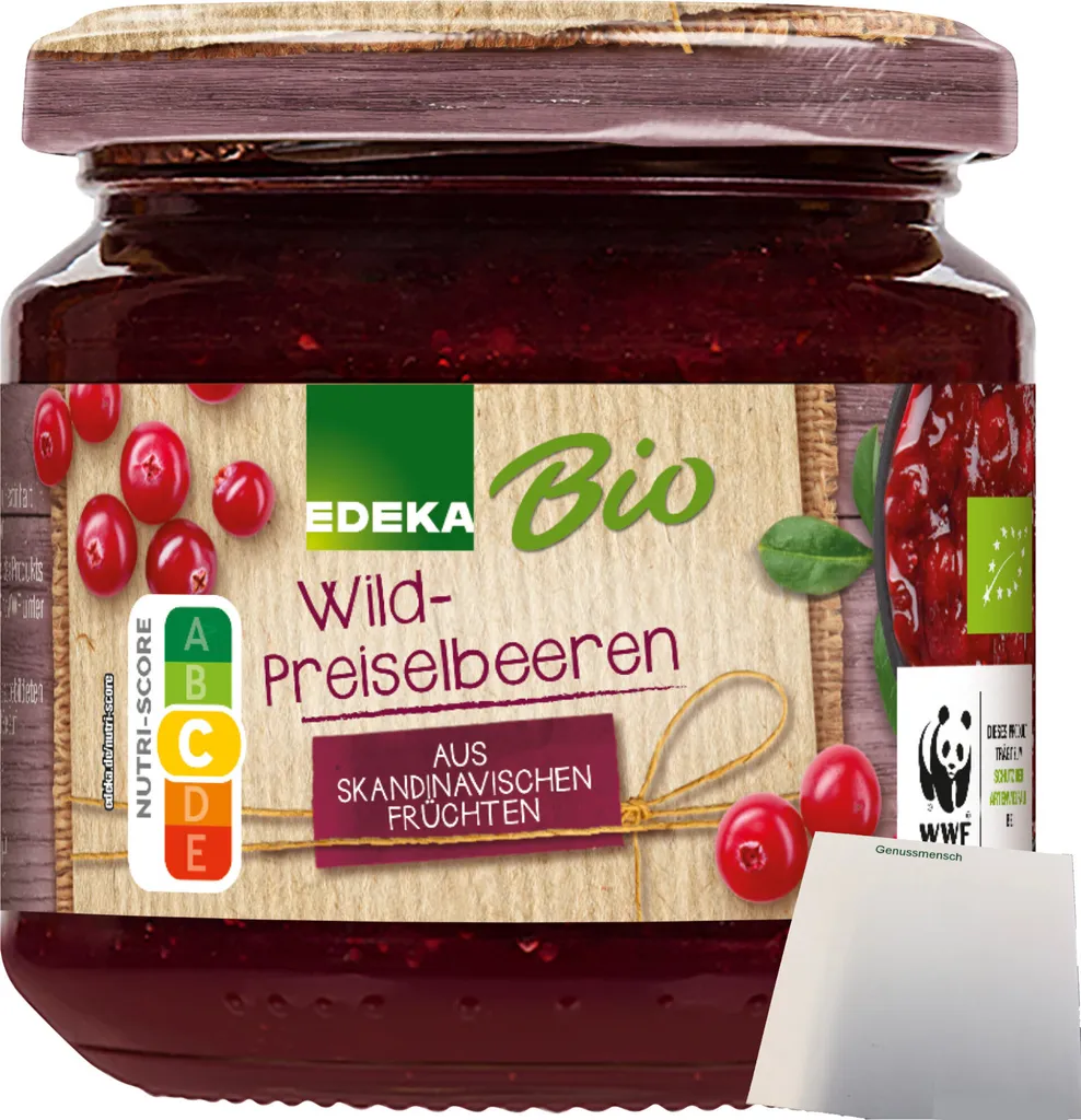 EdekaWild Cranberries 40% fruit content (220g jar) + usy block