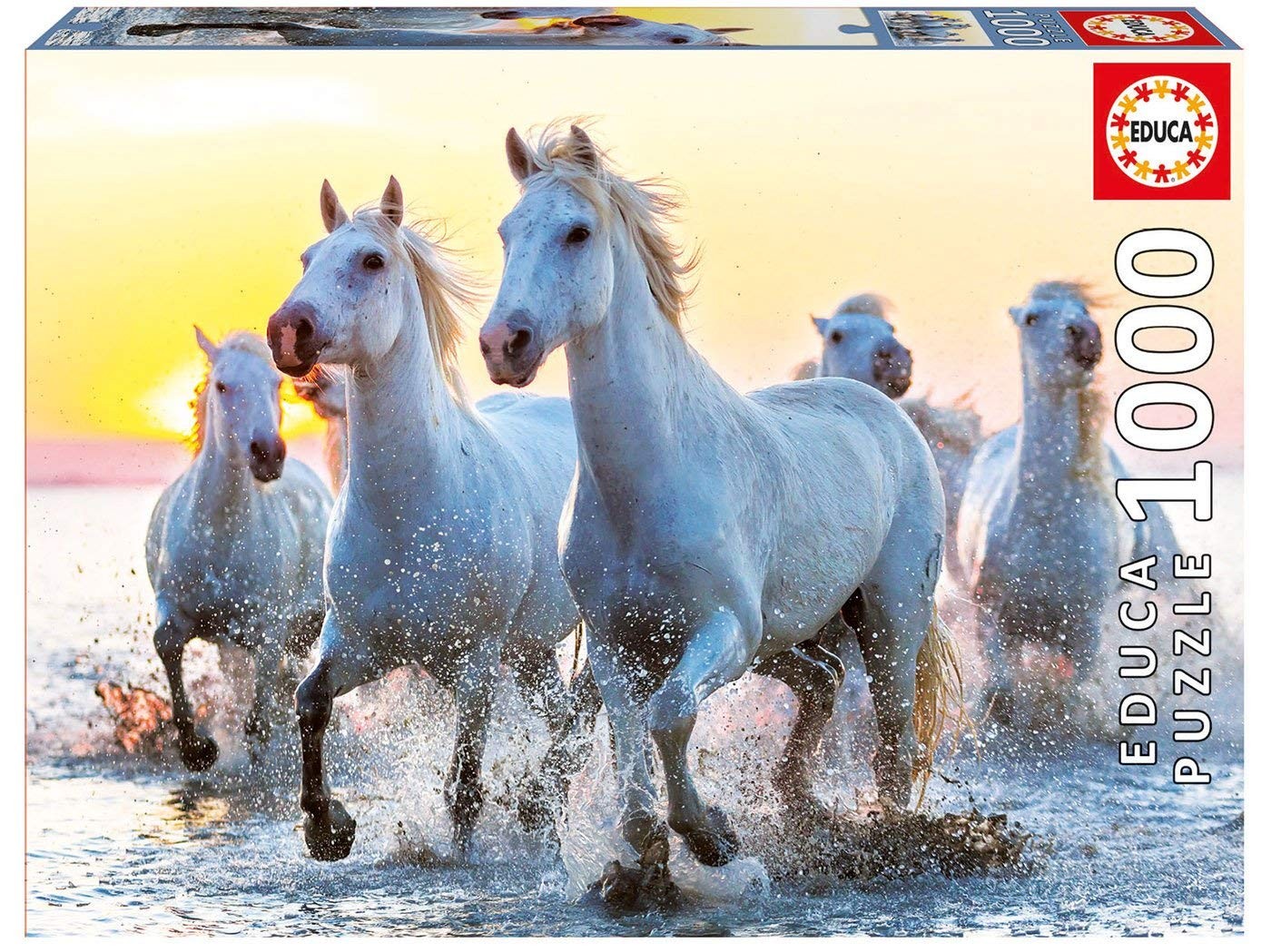 Educa 17105.0 Jigsaw Puzzle 1000 White Horses At Sunset