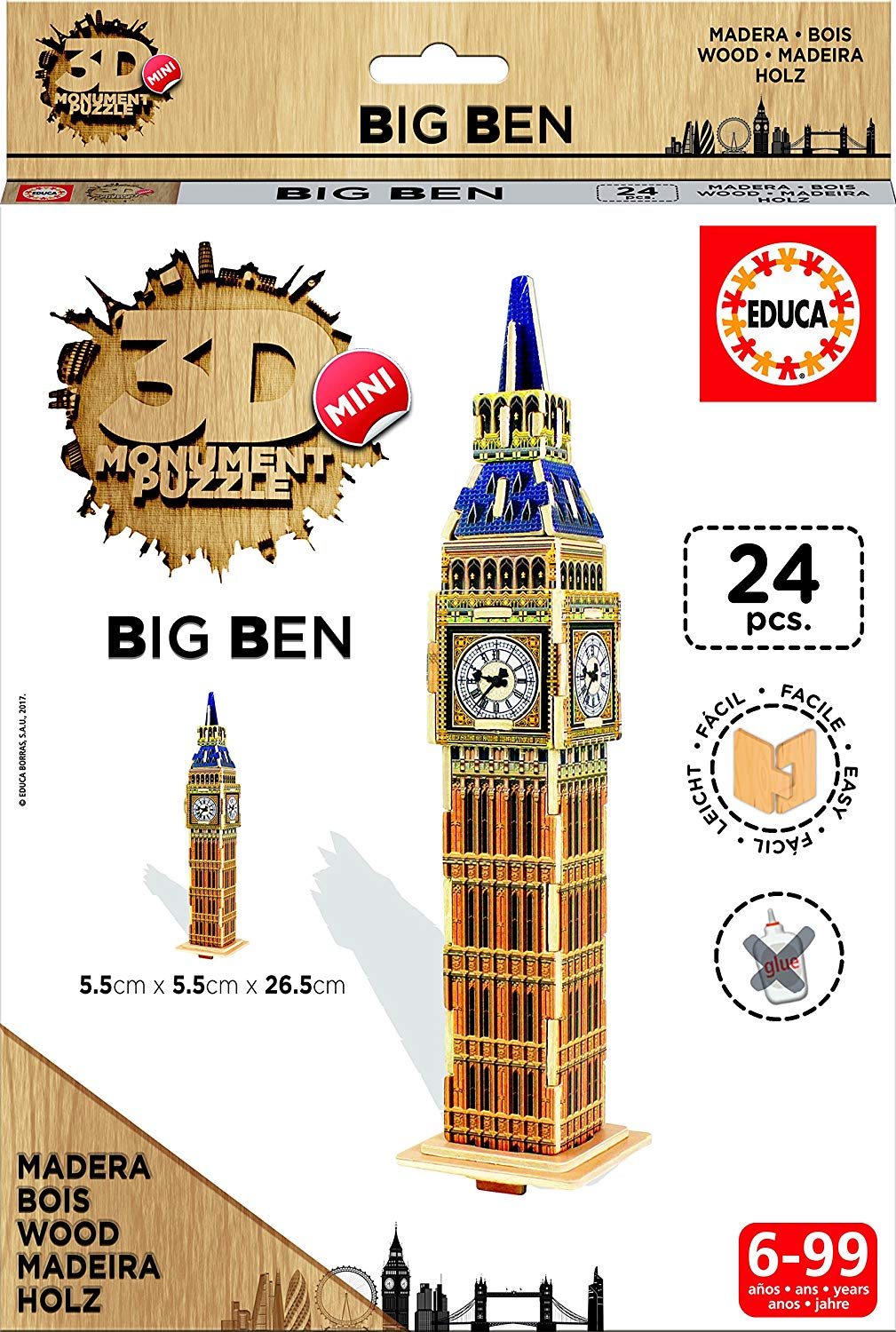 Educa Mini 3D Puzzle Big Ben London Theme