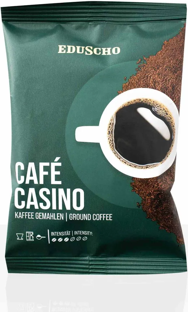 EDUSCHO cafe casino coffee, ground Arabica and Robusta beans 80 x 60 g