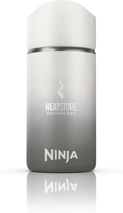 Ninja 300ml Sip Perfect Water Bottle for Hot Drinks, BPA-Free, Dishwasher Safe, Thermos Flask, White, DW1203EUUKWH