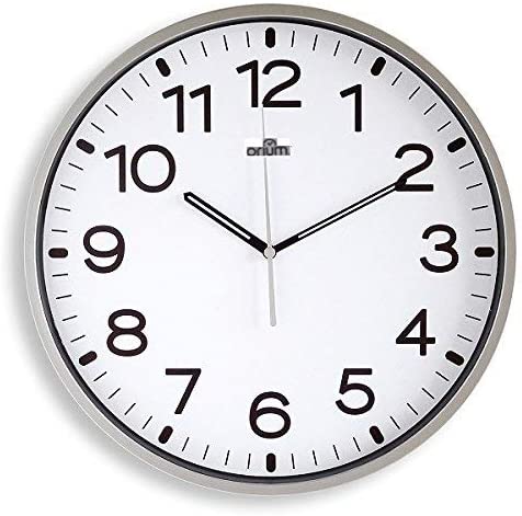 Orium 30 cm Silent Clock, Silver