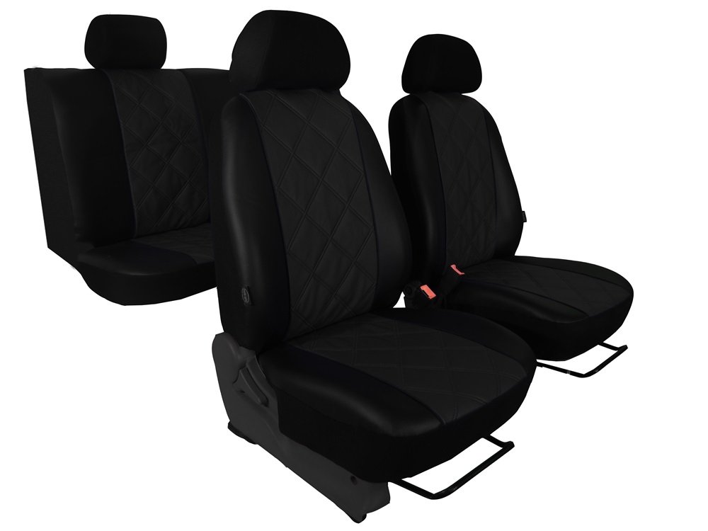 POK-TUNING For KANGOO II from 2008 Seat Cover in Faux Leather with Diagonal Quilted Seat in 5 Colours