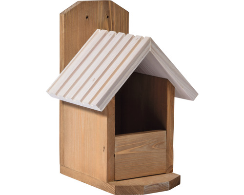 Squirrel house dobar wood 19 x 19 x 29 cm brown with white roof