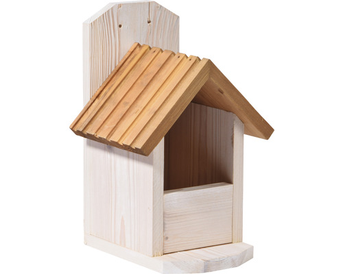 Squirrel house dobar wood 19 x 19 x 29 cm white with brown roof