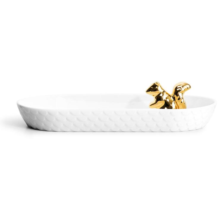 Squirrels Serving Dish Oval