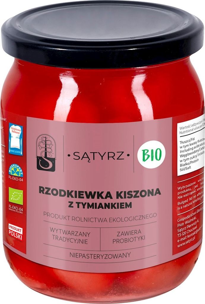 Pickled radish with thyme 500 g (250 g) - SĄTYRZ