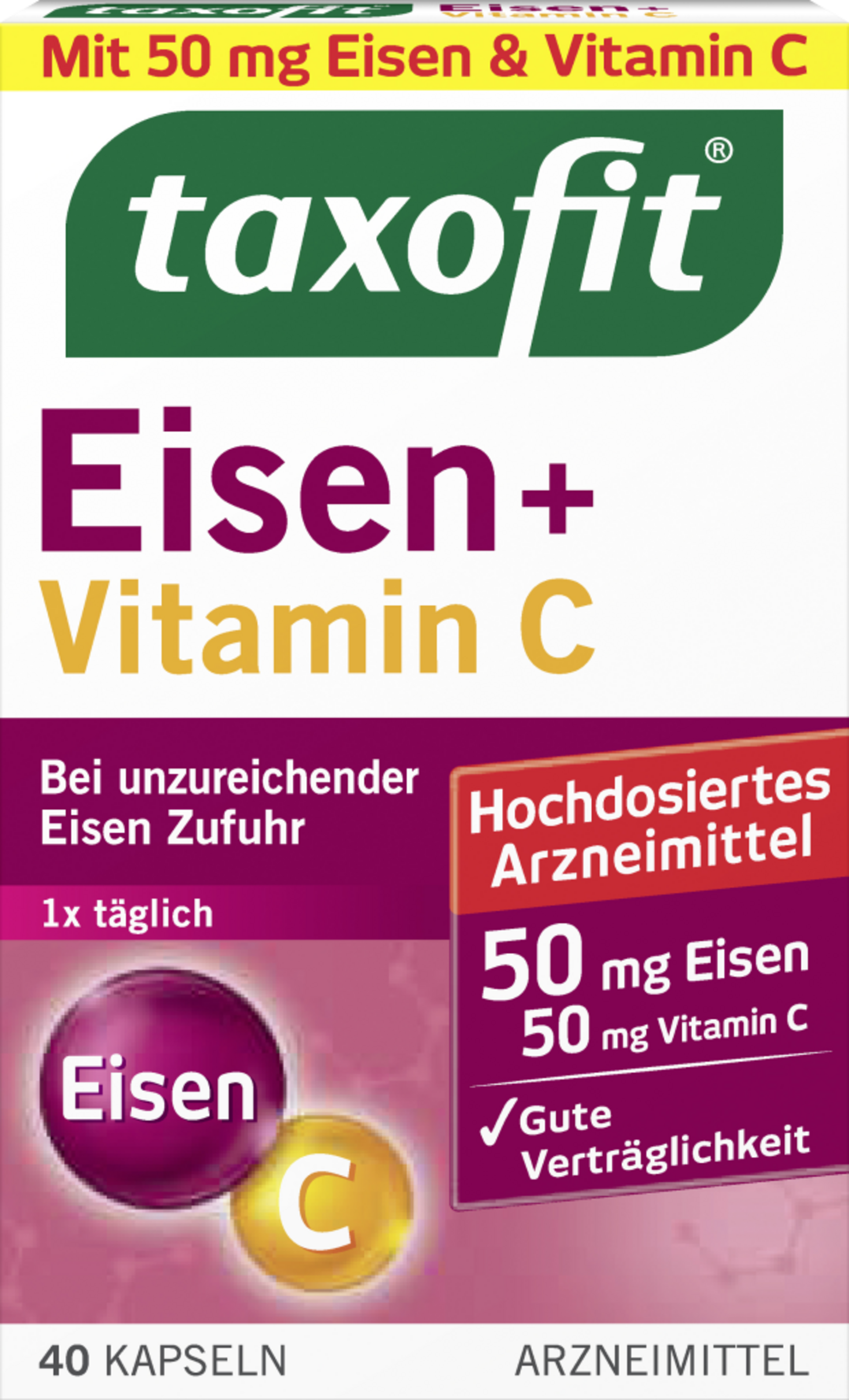 Iron + Vitamin C capsules