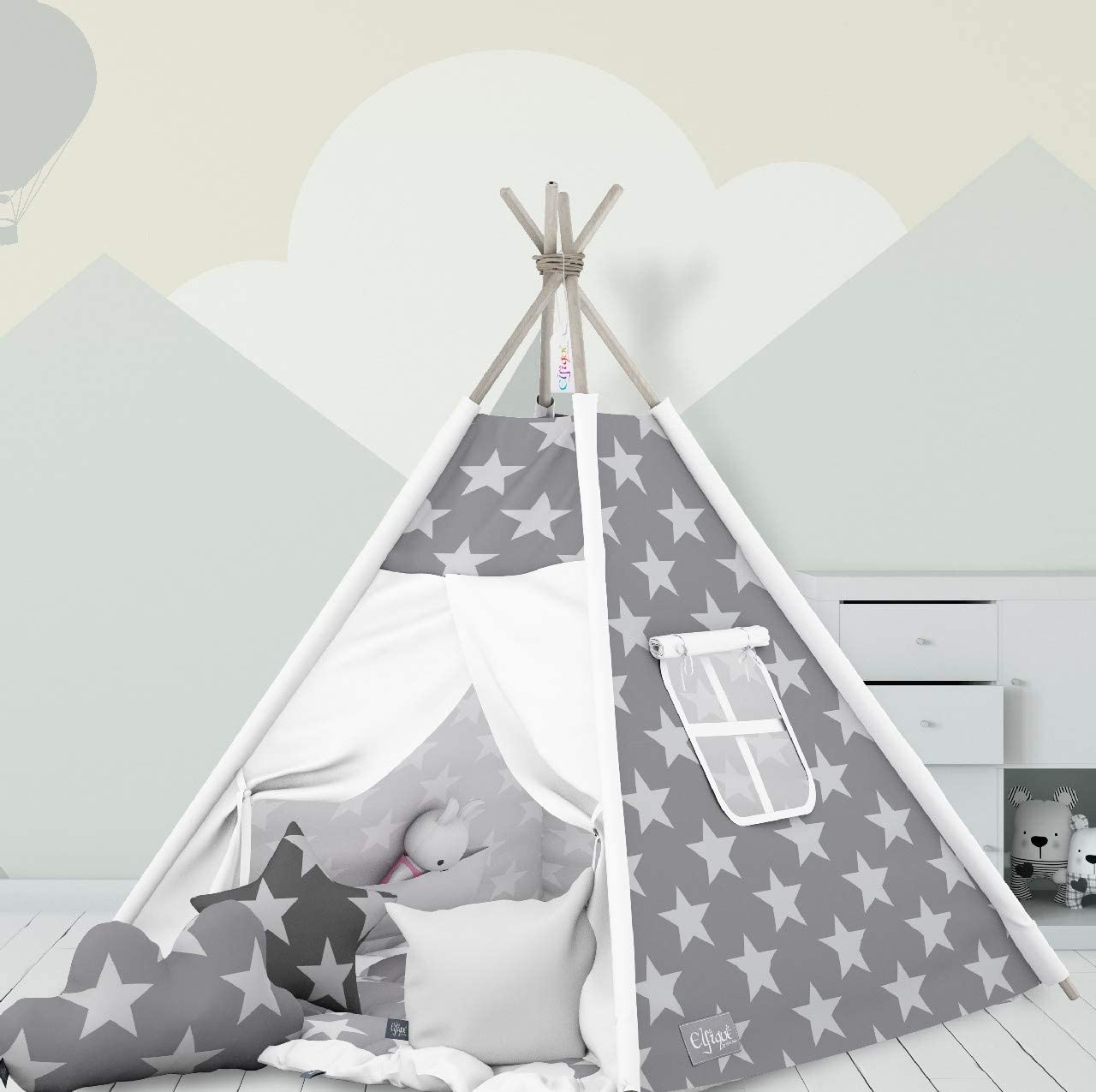 Elfique Tipi, Indian Tent, Double Padded Blanket And Three Cushions