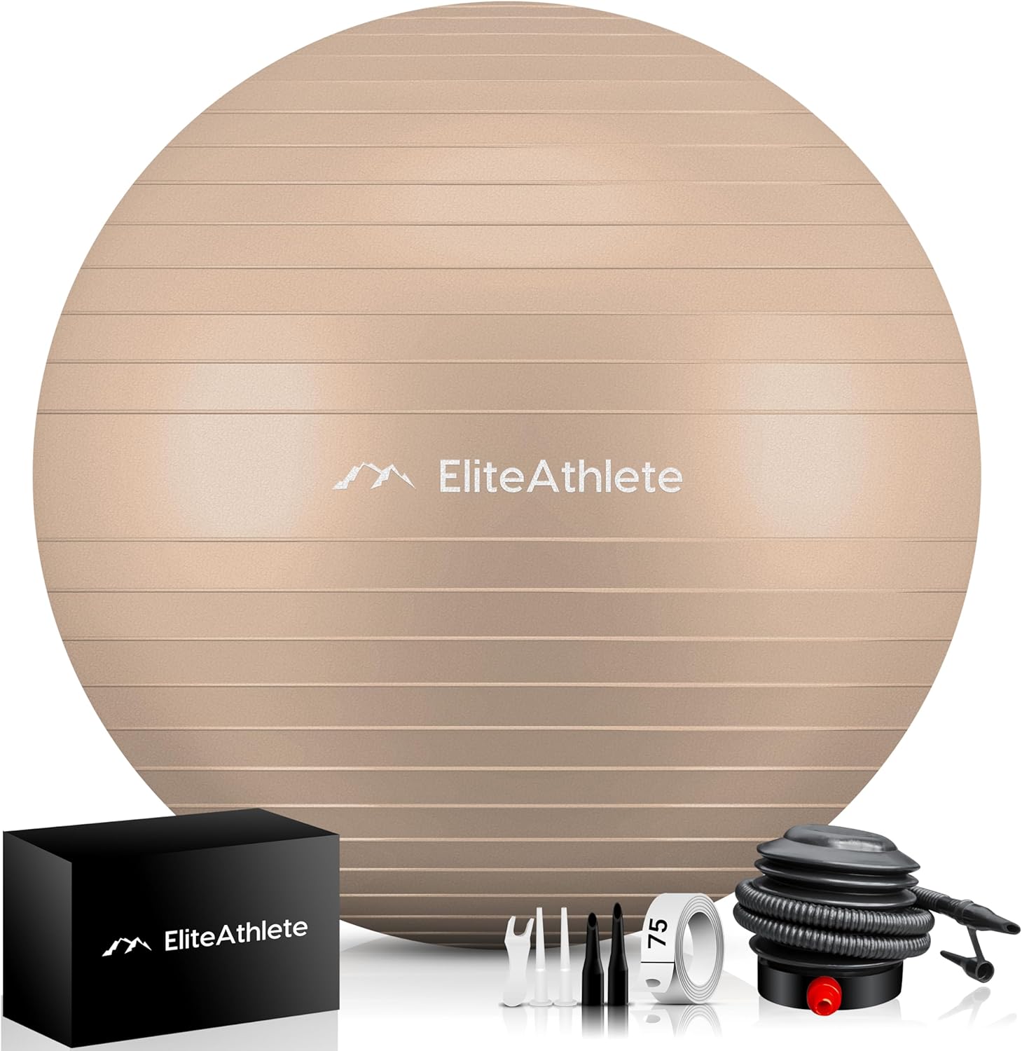 EliteAthlete Exercise Ball Office Ergonomic with Anti Burst System - Fitness Pilates Pregnancy Ball Fitness Ball Yoga Ball with Air Pump