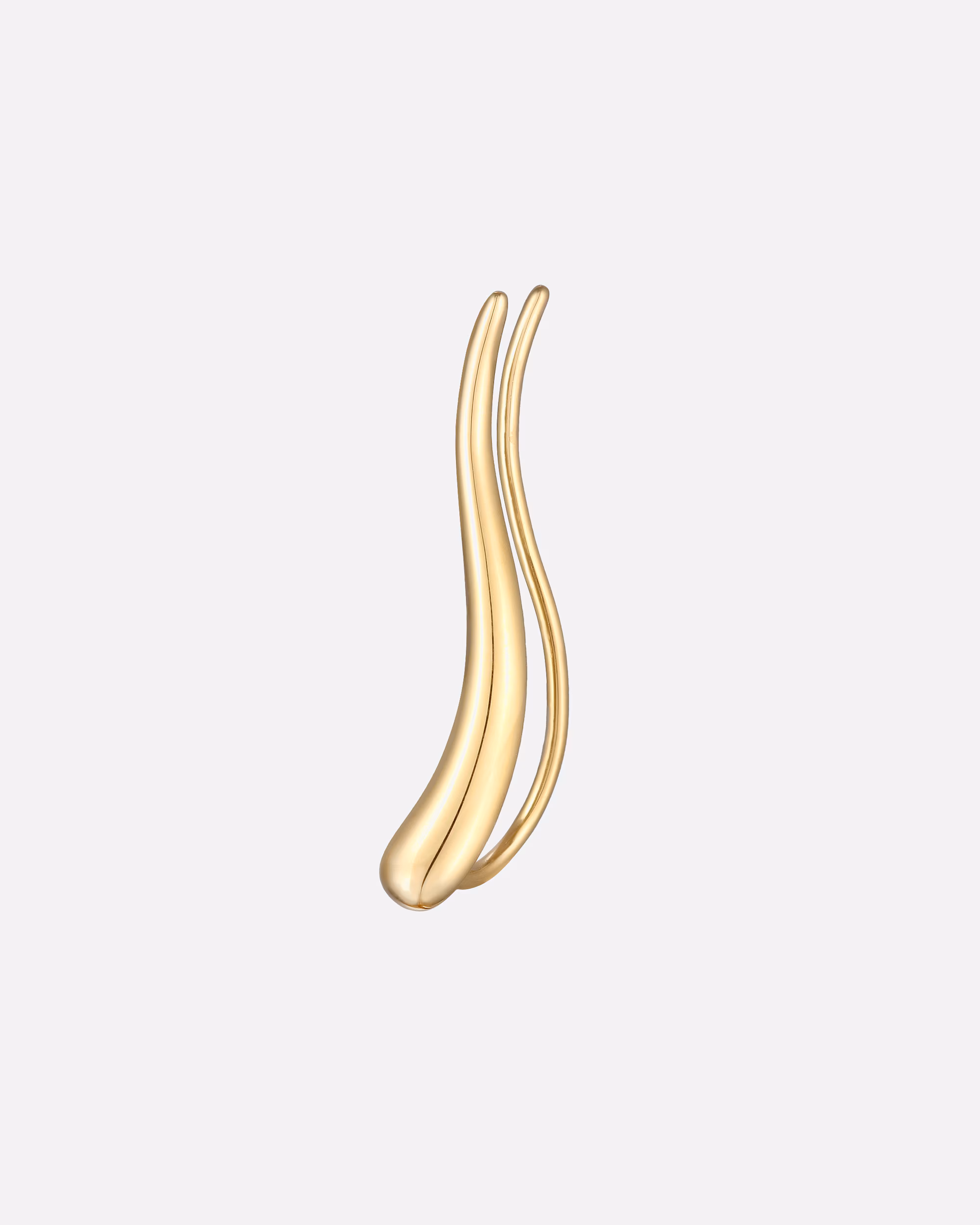 Elli Earring Single Earclimber Ear Cuff Curved 925 Silver