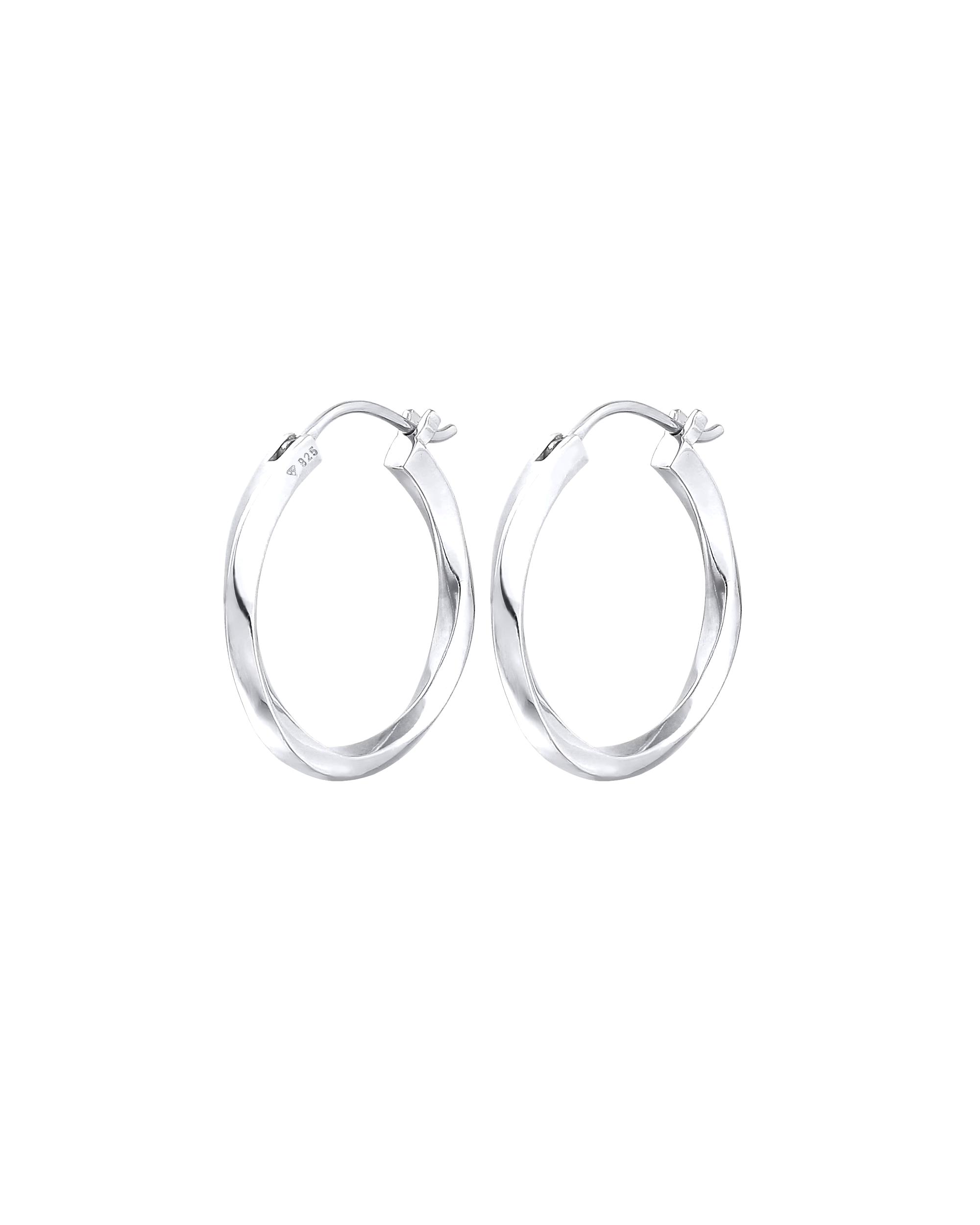 Elli PREMIUM earring hoop earrings twisted twisted trend 925 silver