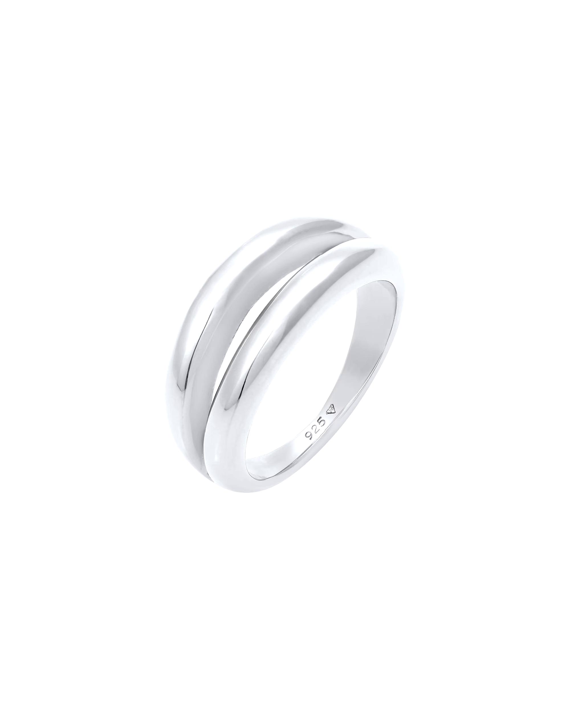 Elli PREMIUM ring band ring double basic look 925 silver