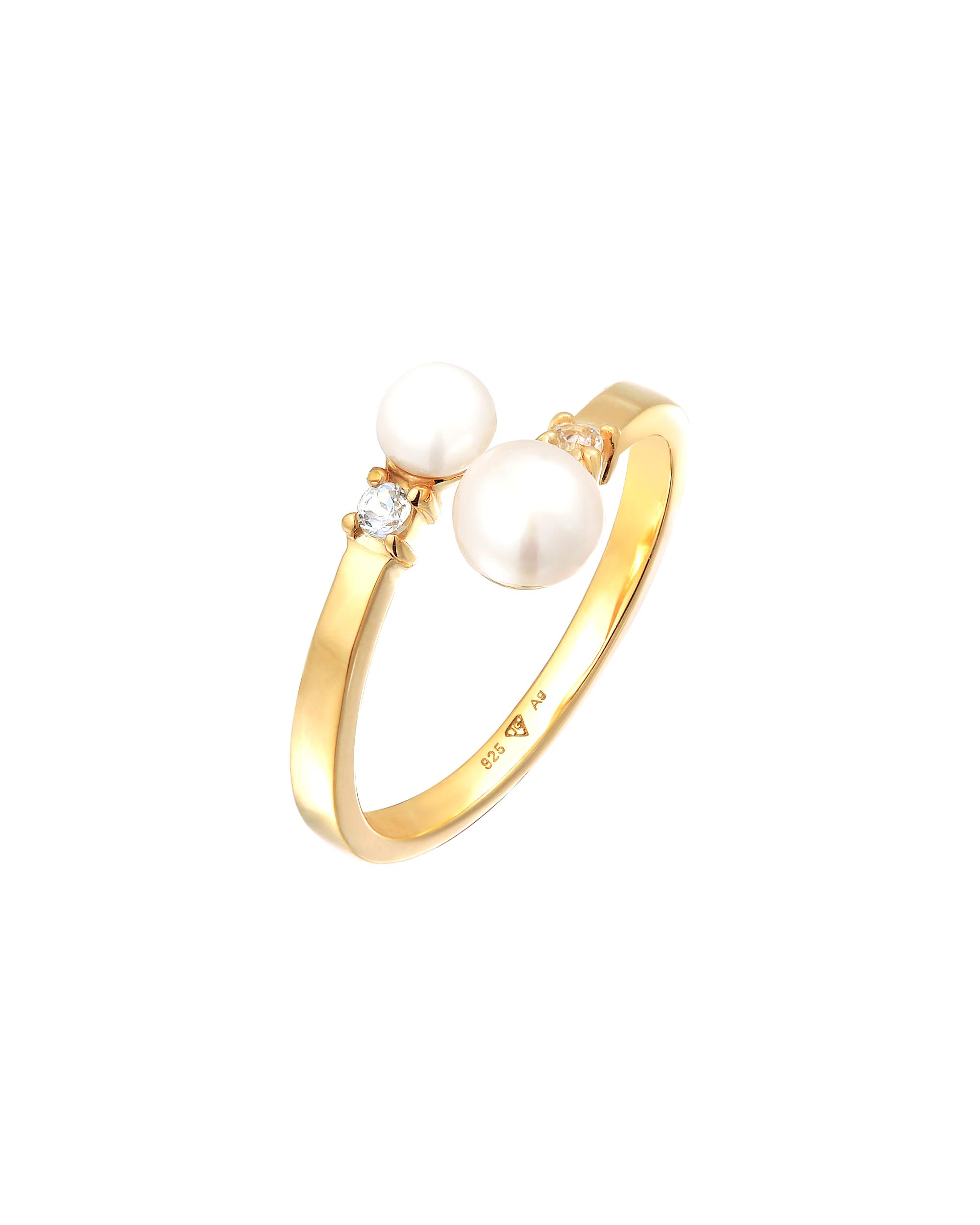 Elli PREMIUM ring Elli PREMIUM ring Elli PREMIUM ring wrap ring freshwater cultured pearl 925 silver gold-plated