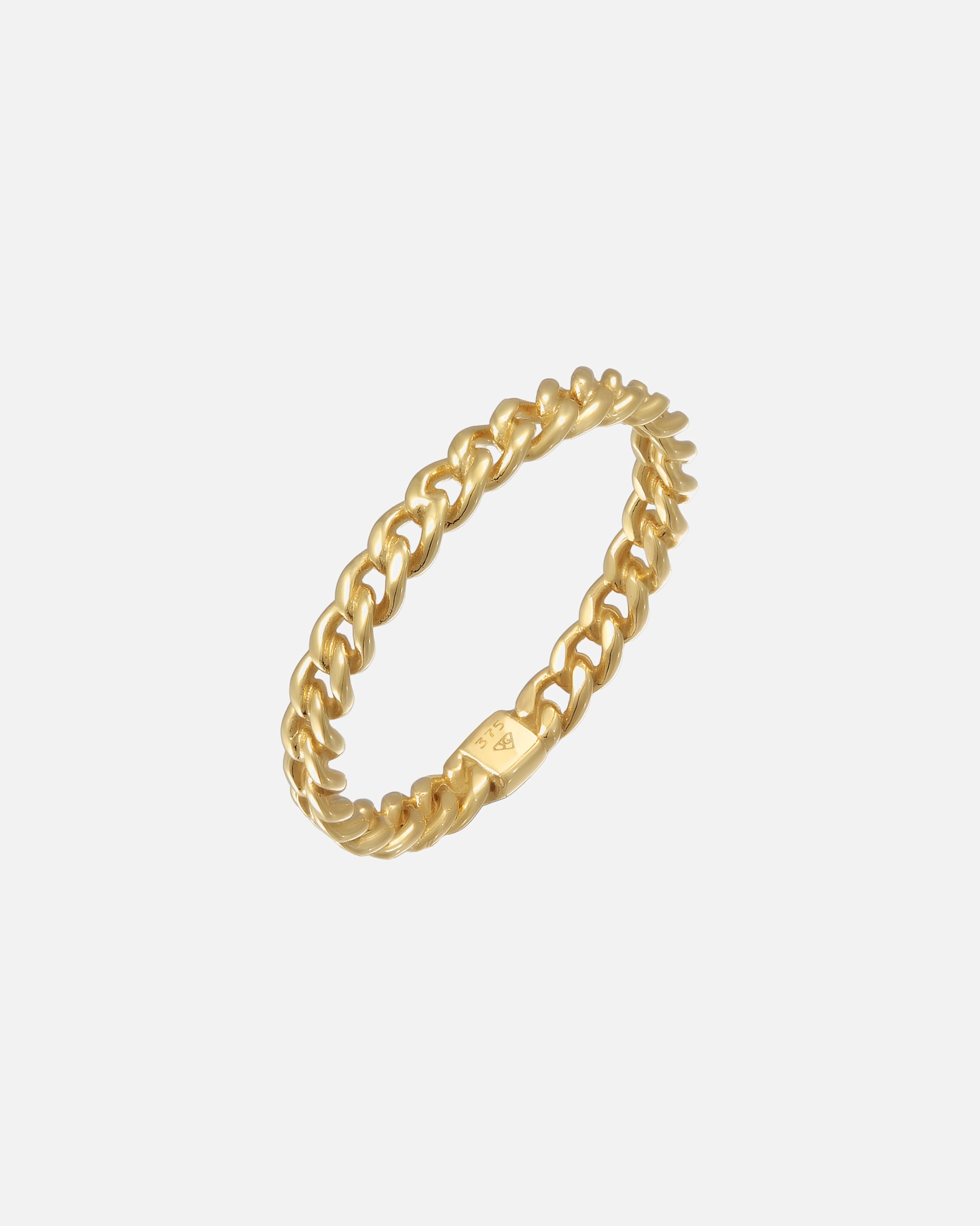 Elli PREMIUM ring link ring band ring curb chain 375 yellow gold