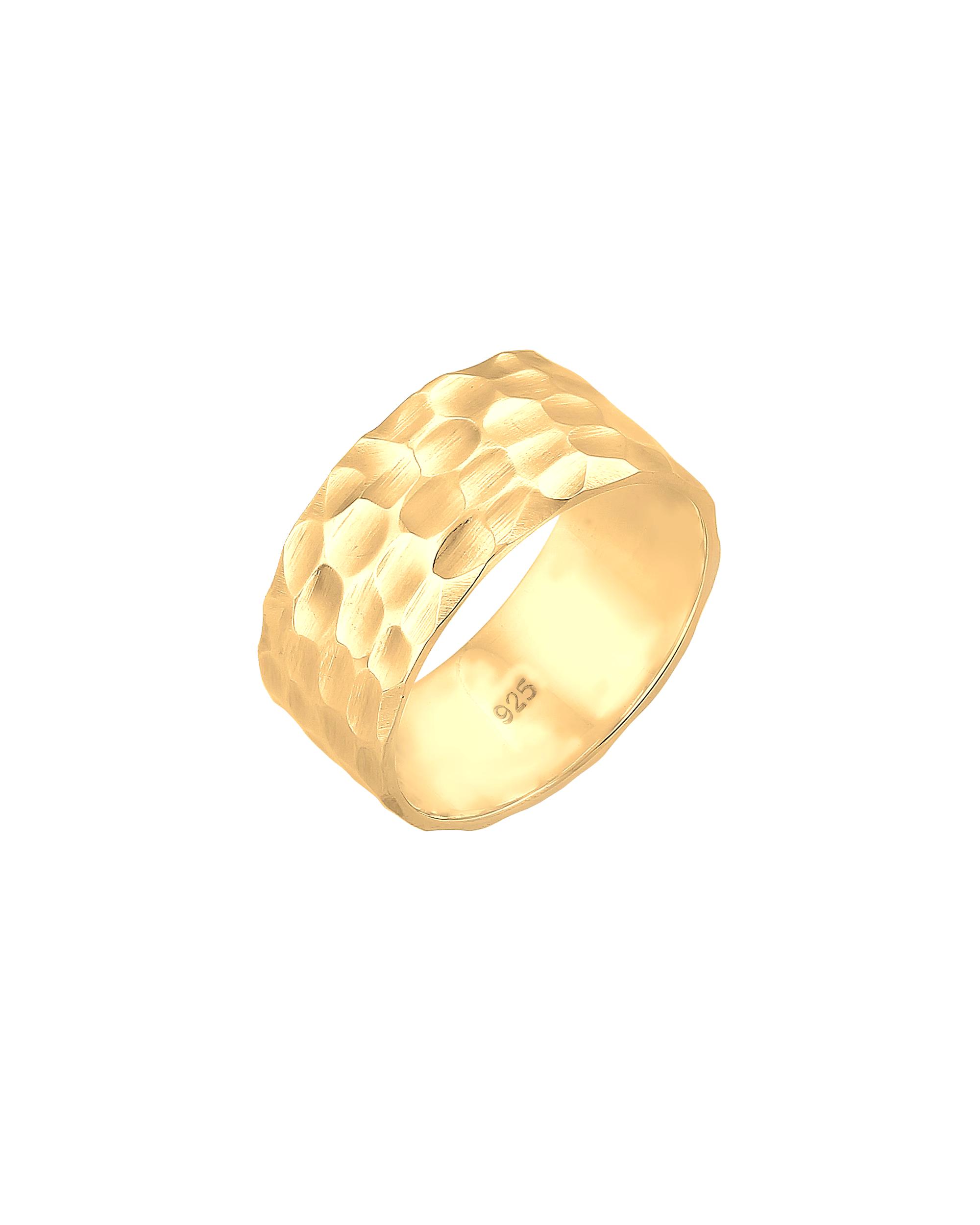 Elli Ring Basic Band Ring Hammered Trend Cool 925 Silver