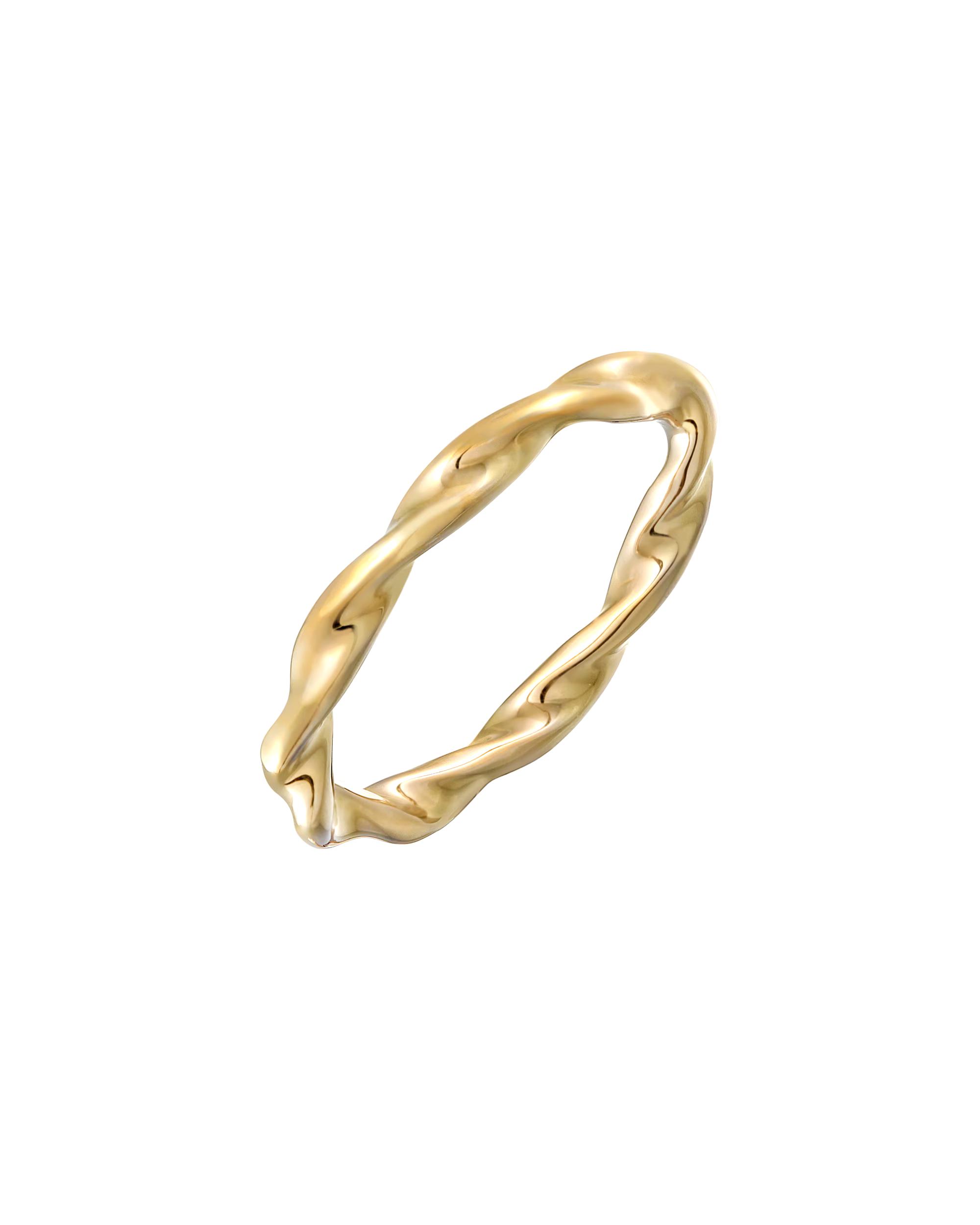 Elli Ring Elli Ring Band Ring Stacking Ring Twisted Color Gold for Women