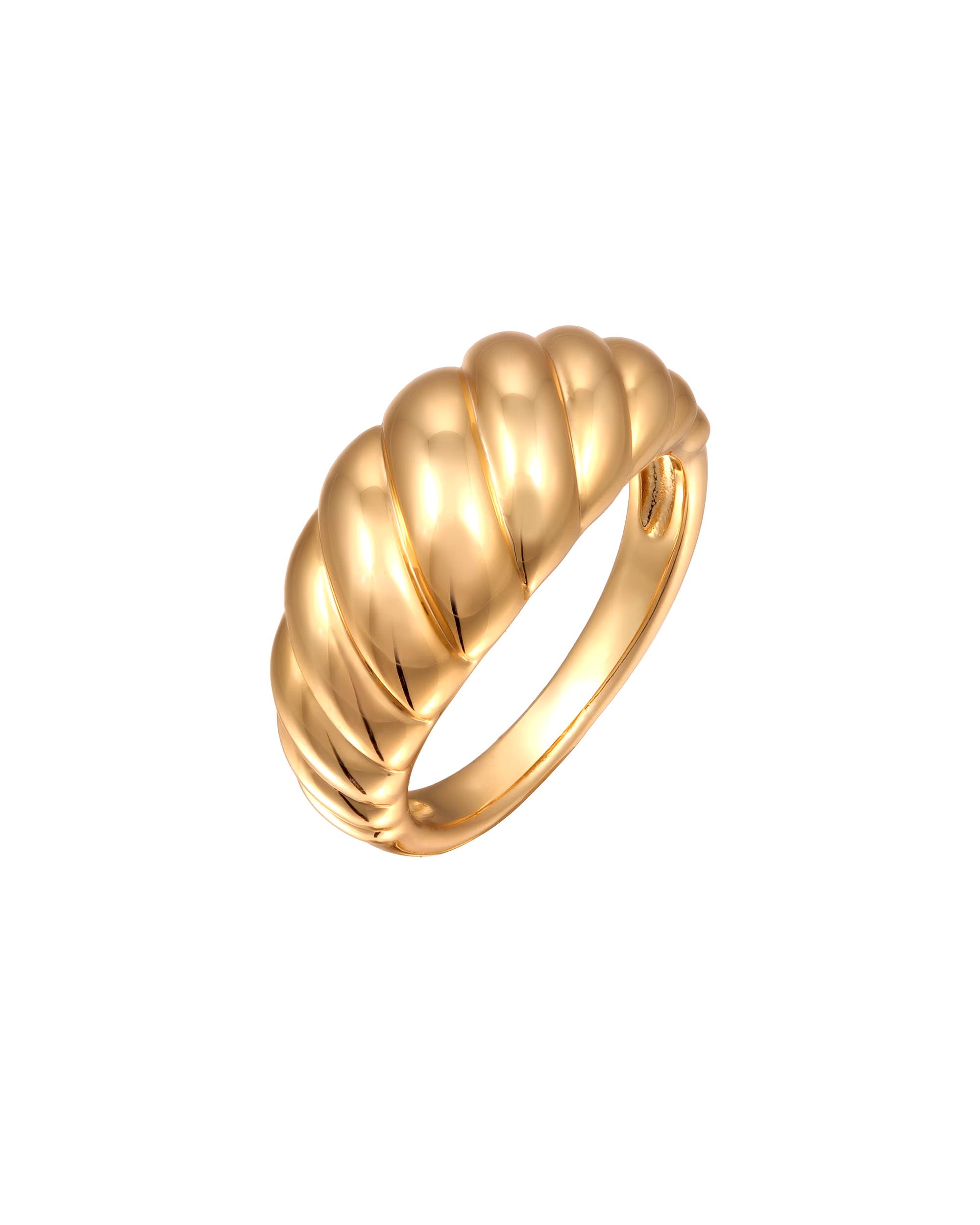 Elli Ring Ring Twisted Gold Color for Women