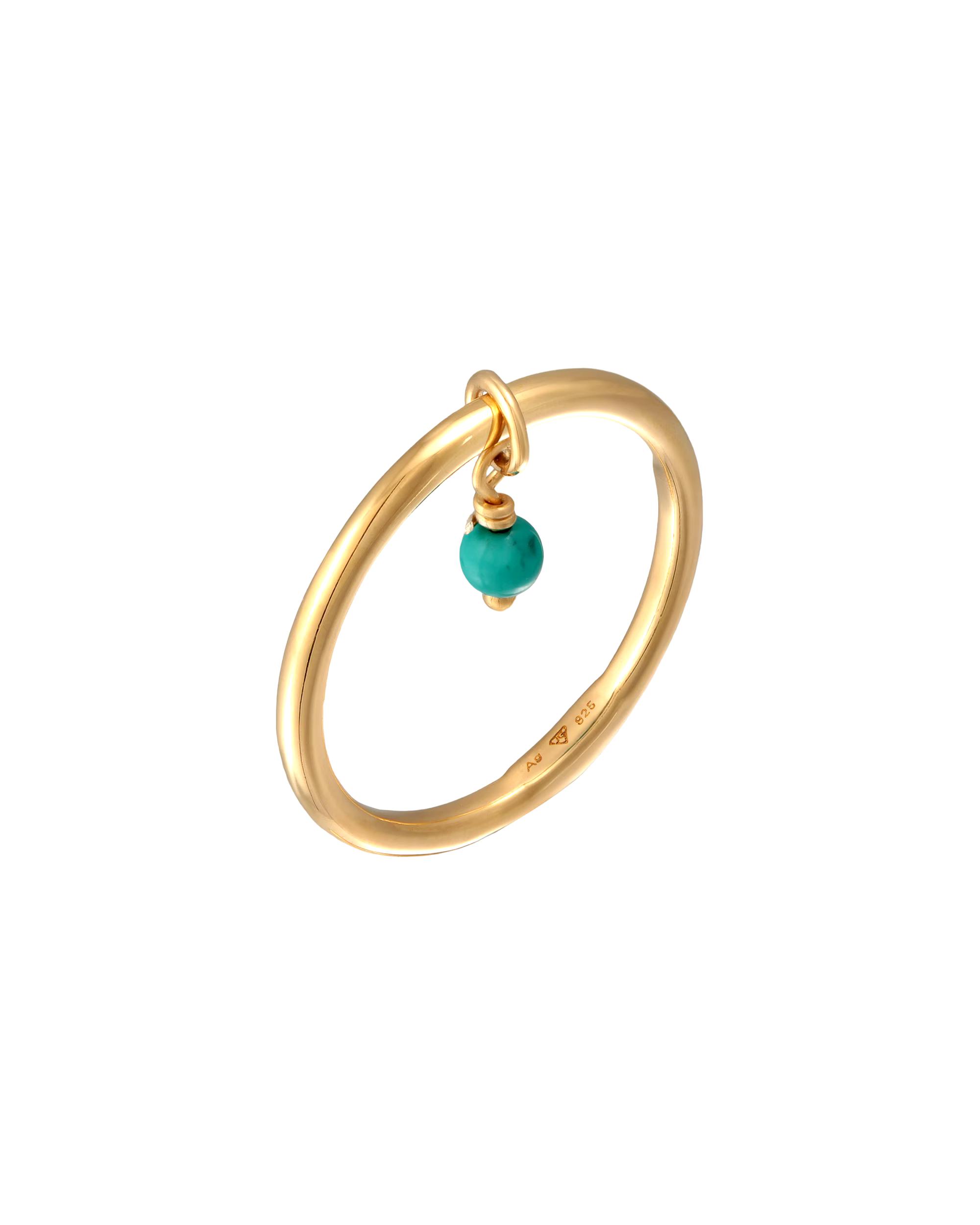 Elli ring stacking ring howlite turquoise pearl 925 silver gold plated