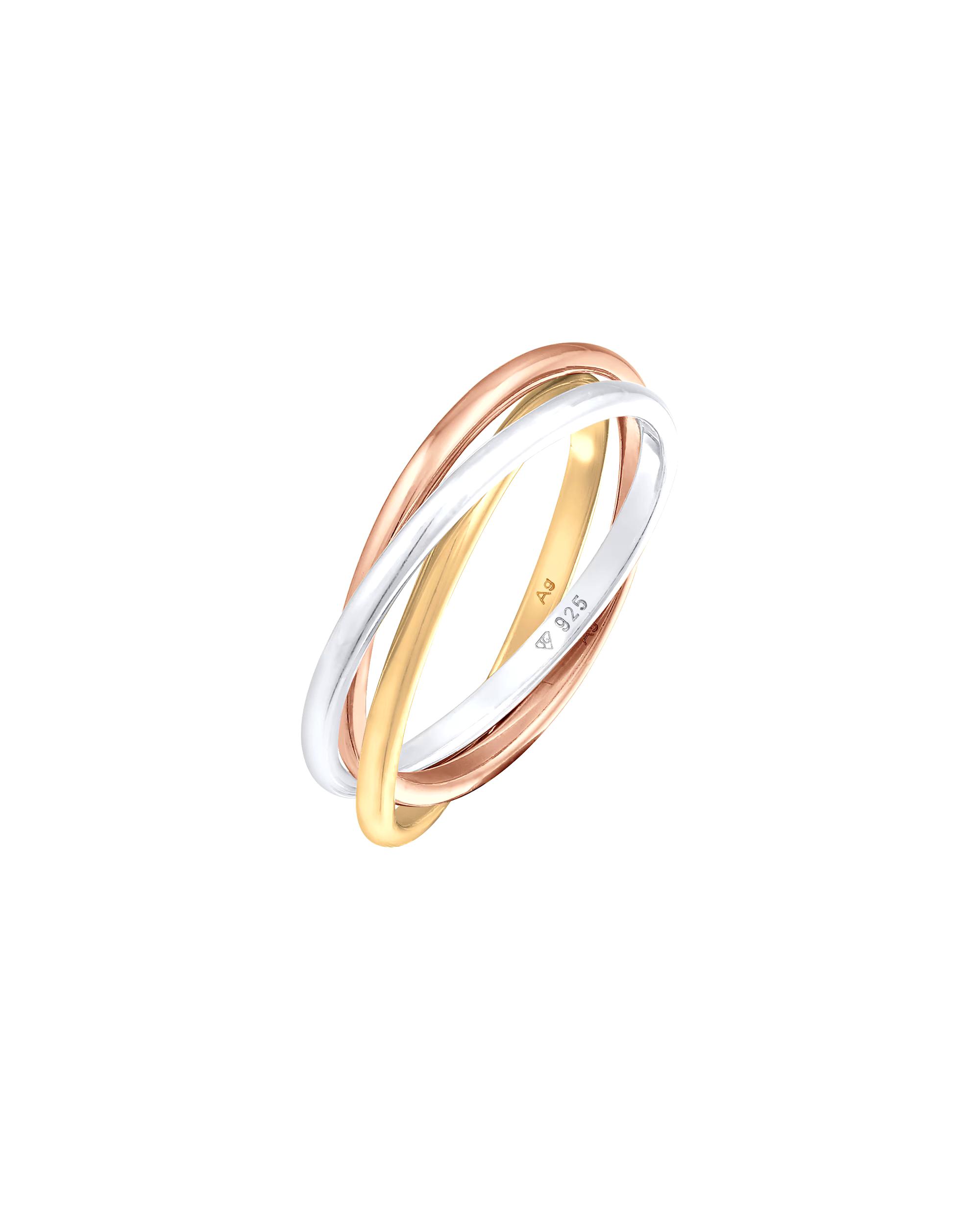 Elli Ring Wrap Ring Trio Trini Basic 925 Silver