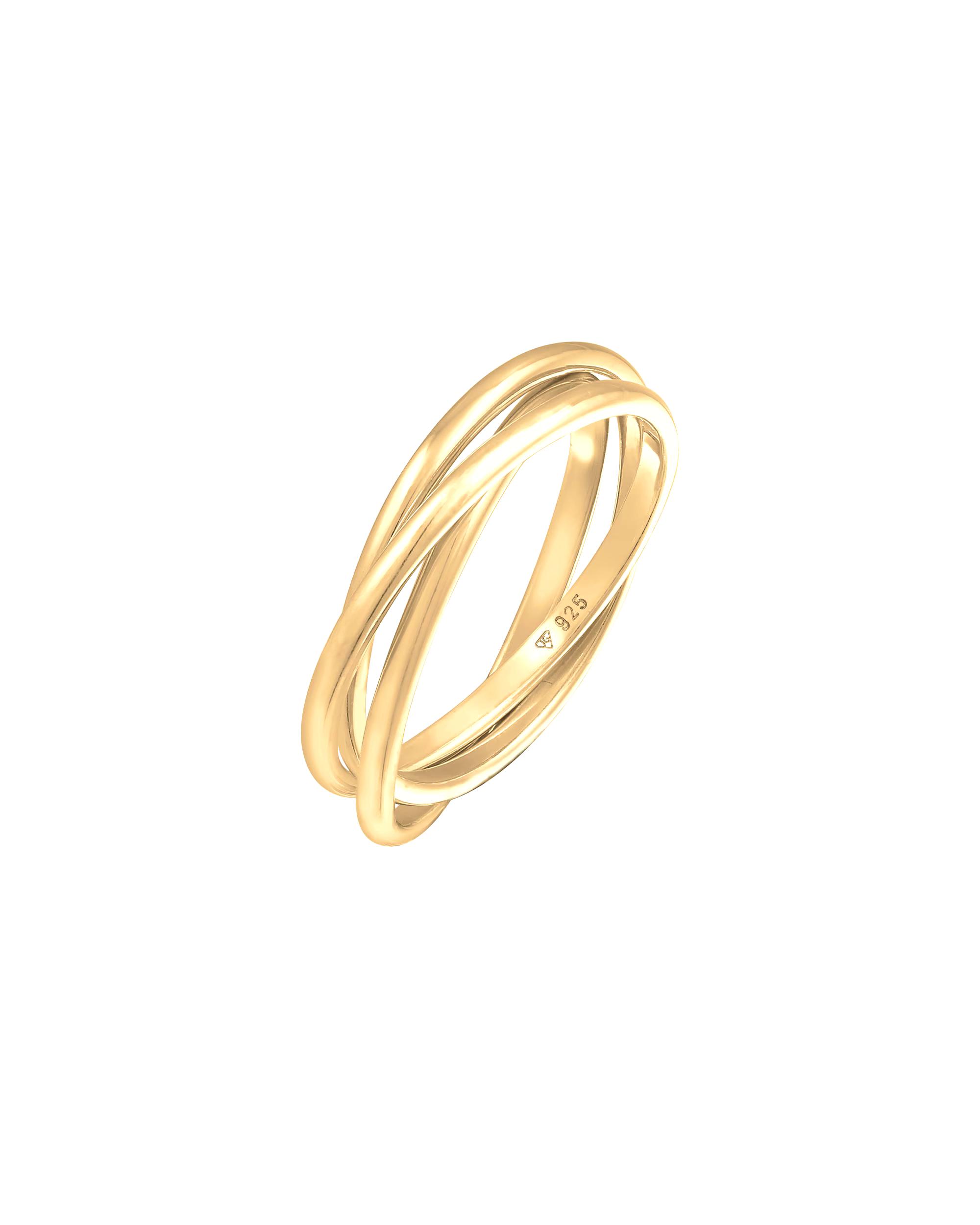 Elli Ring Wrap Ring Trio Trini Basic 925 Silver