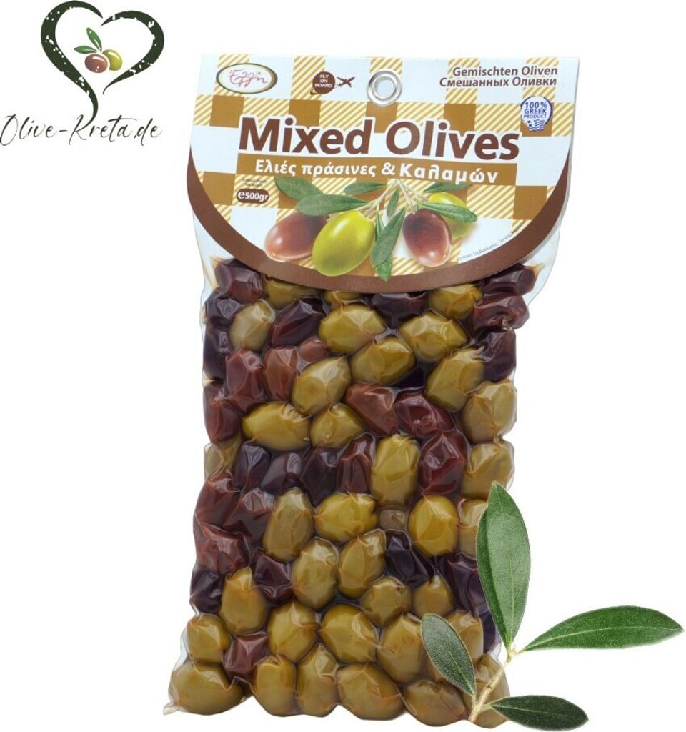 ELLIE 14670 Olive Mix Green/Black 500g vacuum packed from Crete
