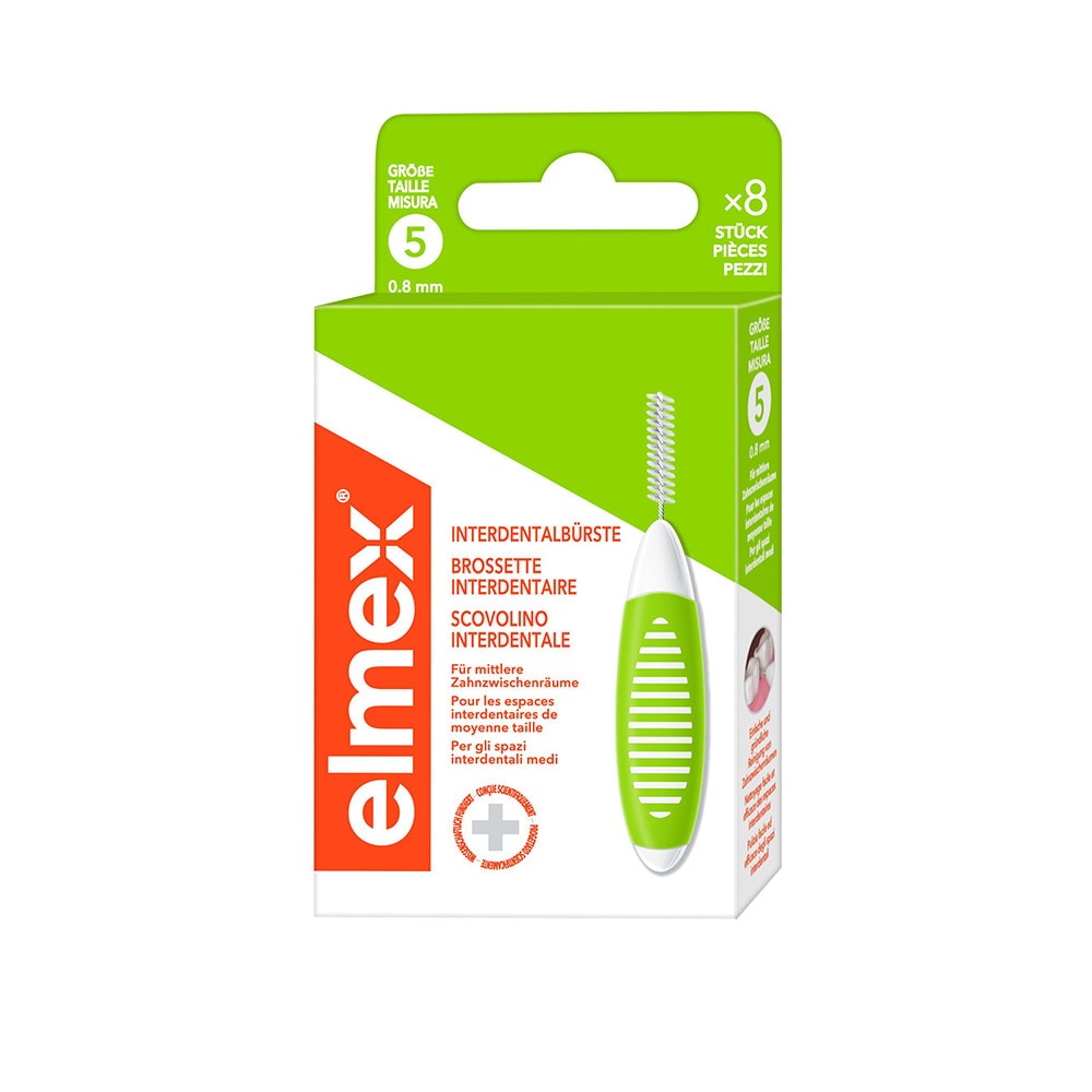 ELMEX Interdental brushes ISO Gr.5 0.8 mm green