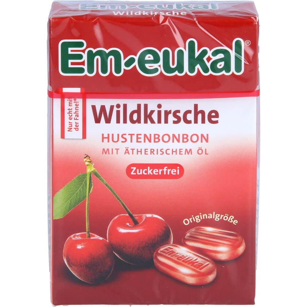 EM-e-eukal candies wild cherry sugar-free box