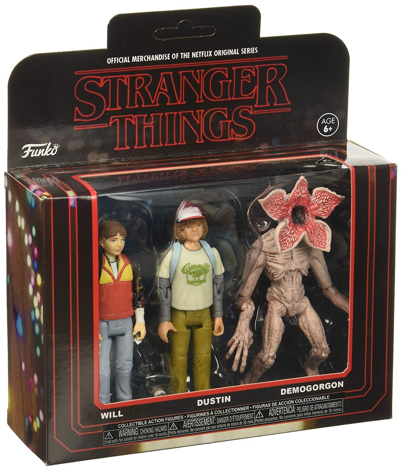 Stranger Things 3Pk (Will, Dustin, Demo Gorgon) Action Figure, multi-colour