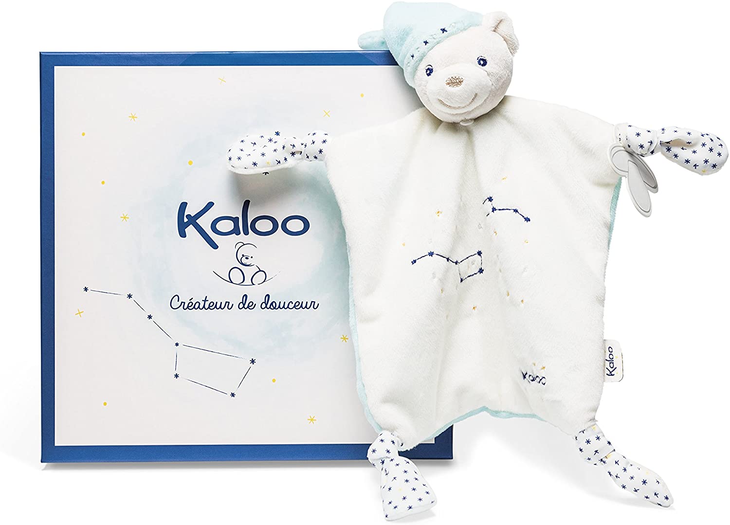 Kaloo K960296 Petite Etoile Bear Comforter Rectangular White