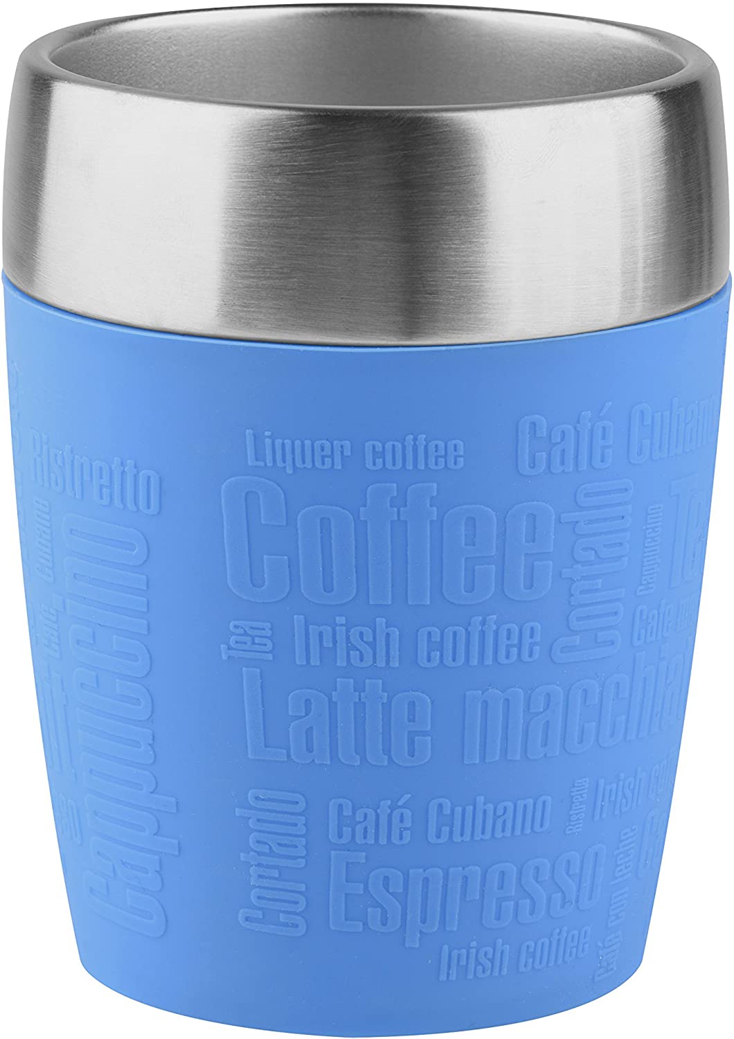 Emsa 514517 Insulated Drinking Cup - Enjoy while on the Move, water blue, 9 x 8 x 11 cm