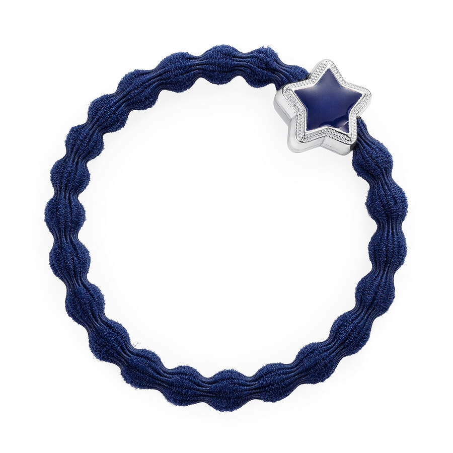 byEloise Enamel Silver Star, Navy Blue