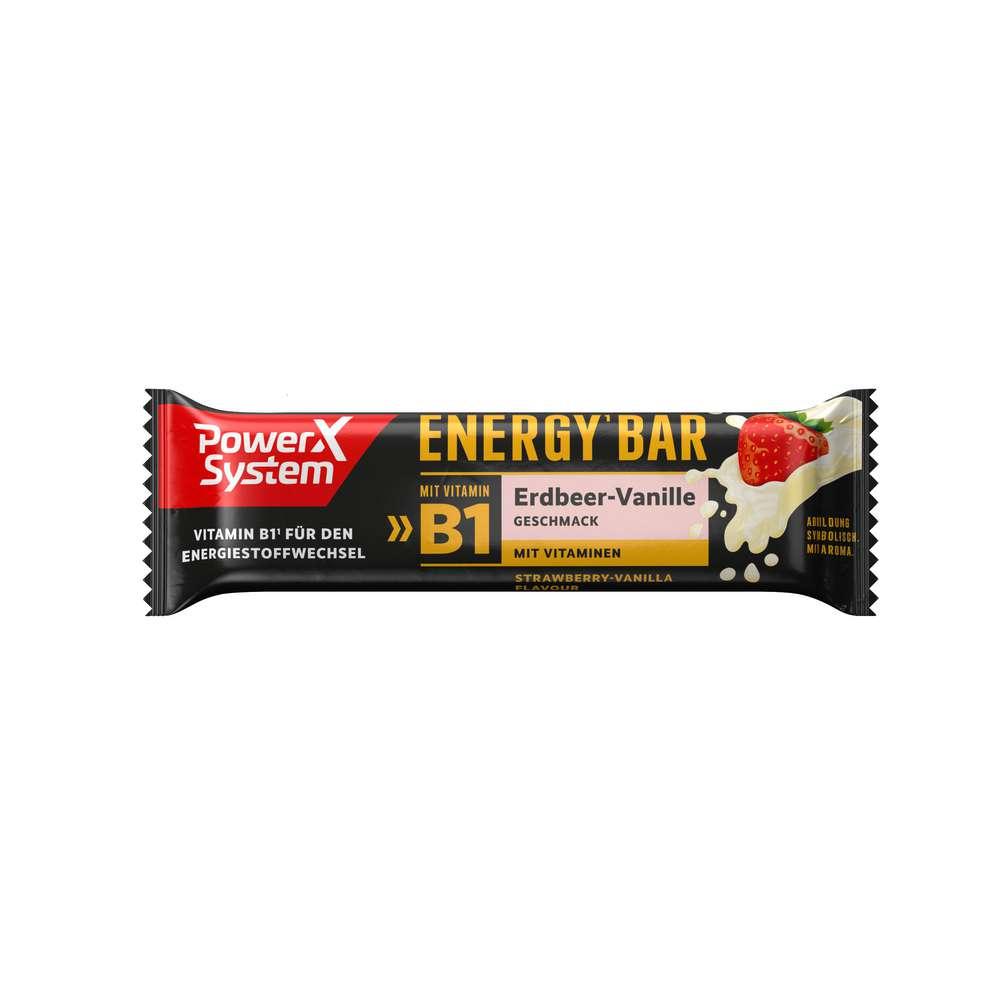Energy bar Vitamin B1, strawberry-vanilla