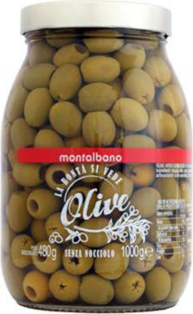 Pitted green olives Monatalbano from Tuscany - 580ml