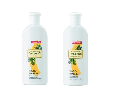 Swiss-o-Par Tea Tree Oil Hair Water 500 ml (2 x 250 ml), Against Head Releases, Dandruff and Oily Hair