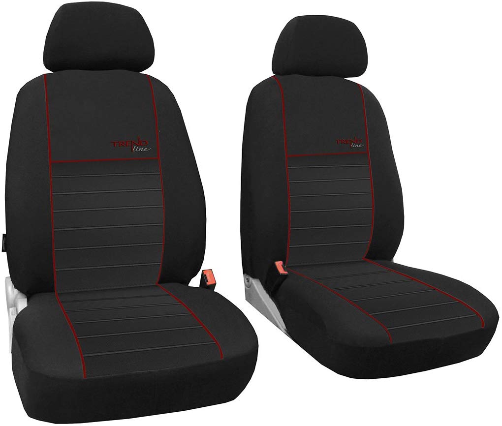 Tailor Made Caddy. Trend Line Bright Red Fin. Front Seat Covers