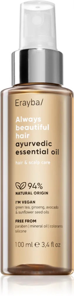 Erayba Ayurvedic rinse-free hair care with essential oil