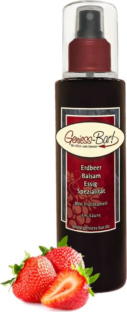 Strawberry Balsamic Vinegar - Specialty 0.26L spray bottle 80% fruit juice full-fruity aromatic & very mild 5% acidity pump spray