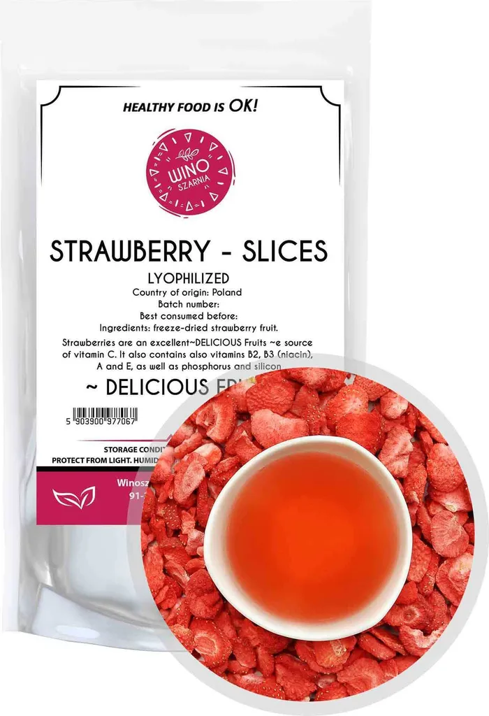 Strawberry slices freeze-dried delicious fruits - 50g