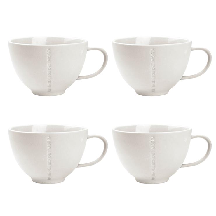 Ernst Teacup With Quote 4-Pack