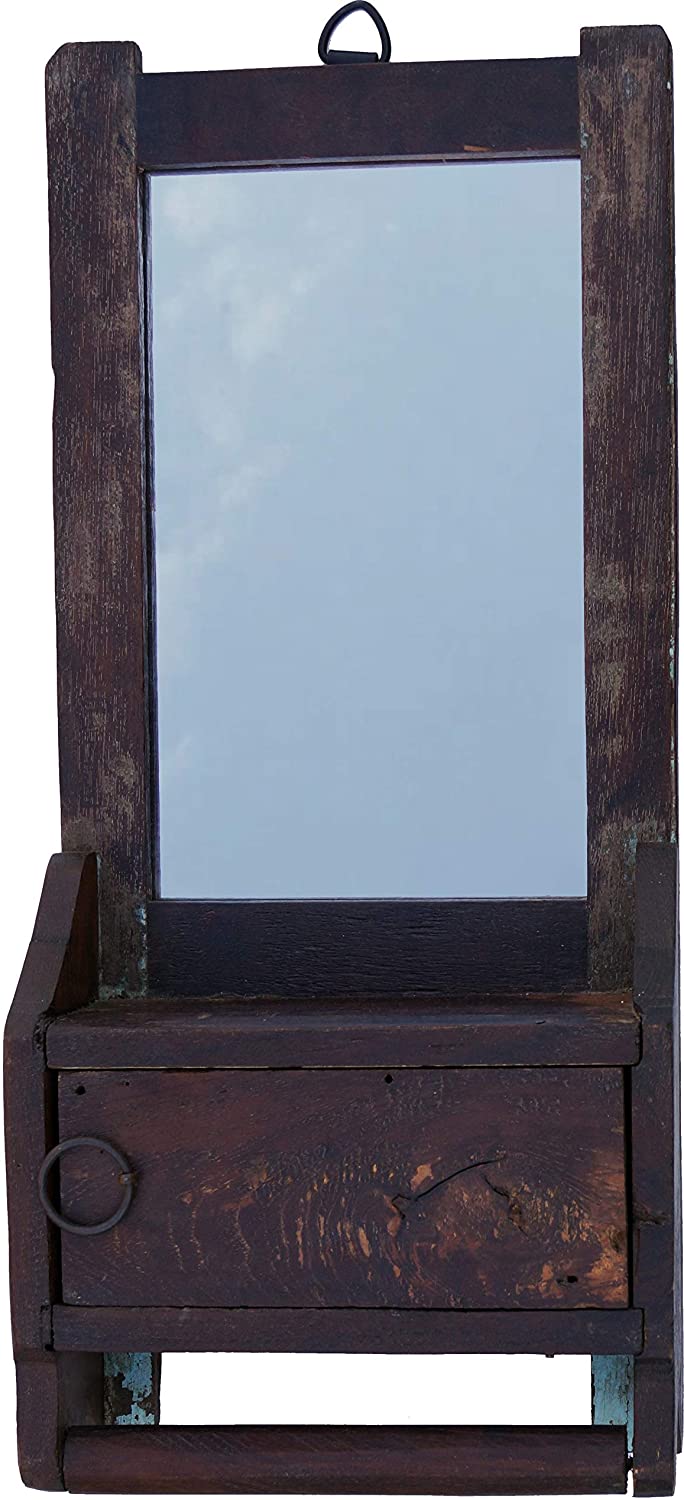 Guru-Shop Model 1 Antique Mirror with Shelf 46 x 18 x 8 cm Mirror, model 14