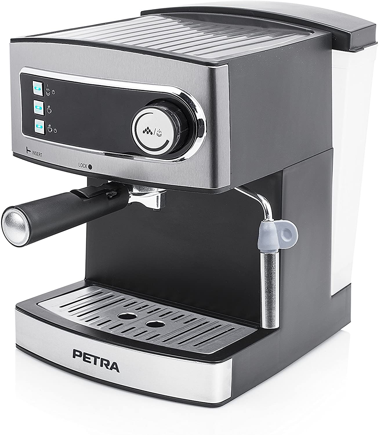 Petra Electric 58.249407.01.001 Espresso Machine, 850 Watt, Silver