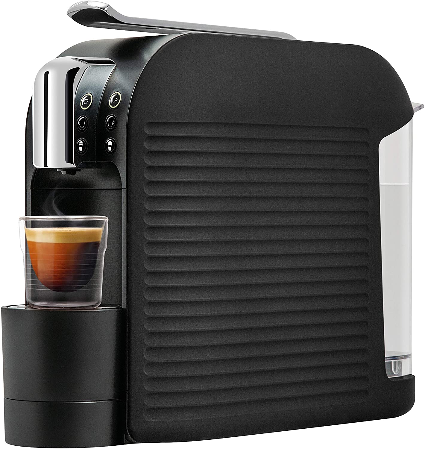 K-FEE 710205 Wave Coffee Capsule Machine, 1455 Watt, 1 Litre Water Tank, Colour High Gloss Black
