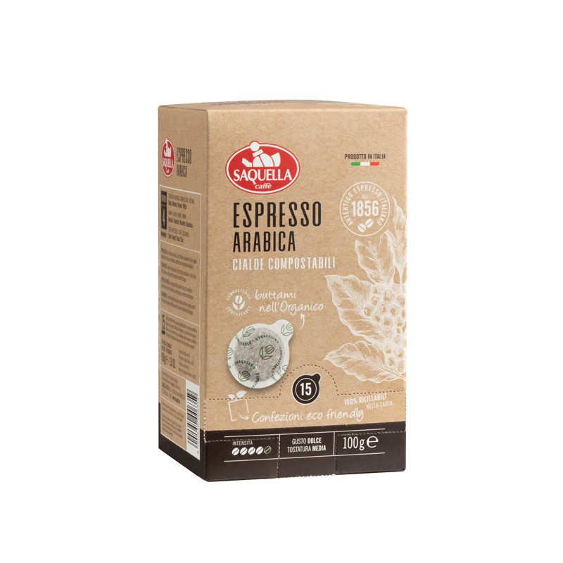 Saquella Espresso 100 % Arabica Pads 15 Stück