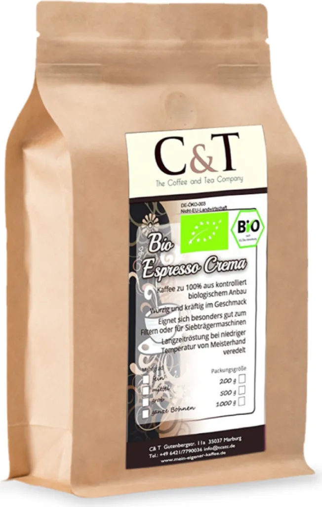 Espresso Crema | Cafe 1000 g ground in a kraft paper bag