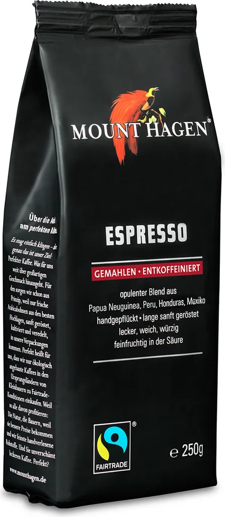 Espresso Coffee FairTrade - decaffeinated ground 250g