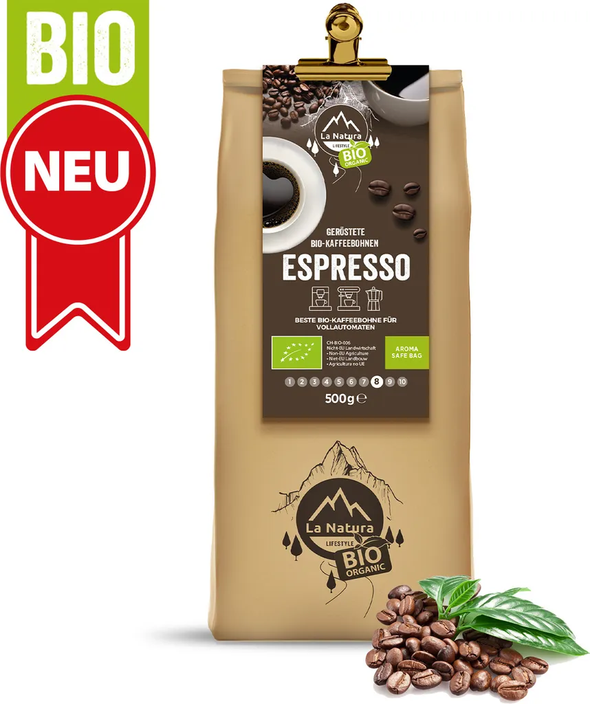 Espresso coffee beans 500g | La Natura Lifestyle | Slow roast | Whole bean