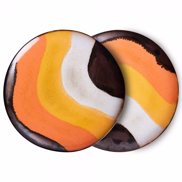 Dinner plate 70s Retro Wave (2-piece) from HKliving