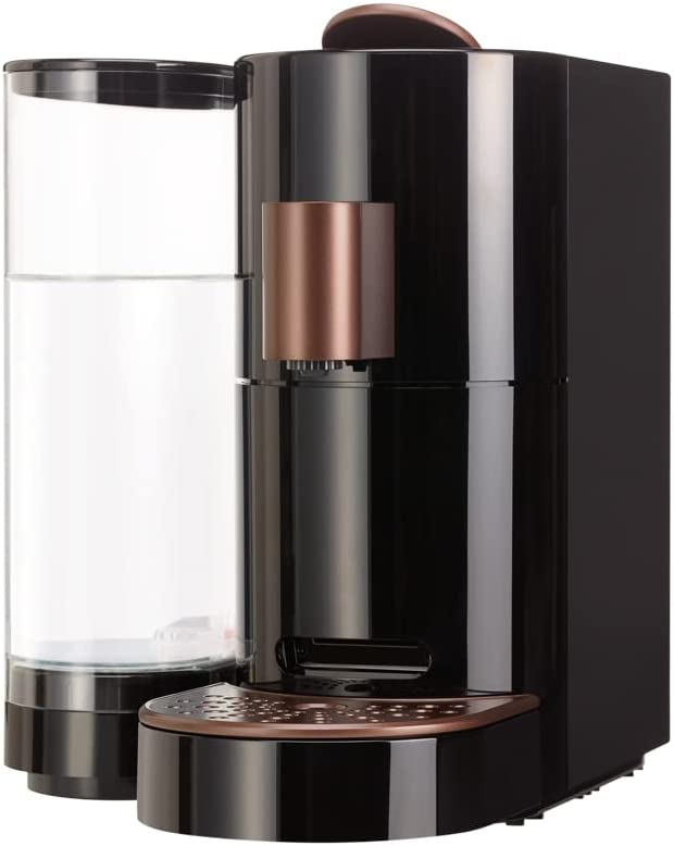 K-fee 710268 Twins II Coffee Capsule Machine, (1455 Watt, 2.3 Litre Water Tank, Colour Black/Copper)